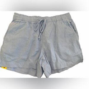 GAP Blue High Waist Linen Pull On Women's Shorts NWT
